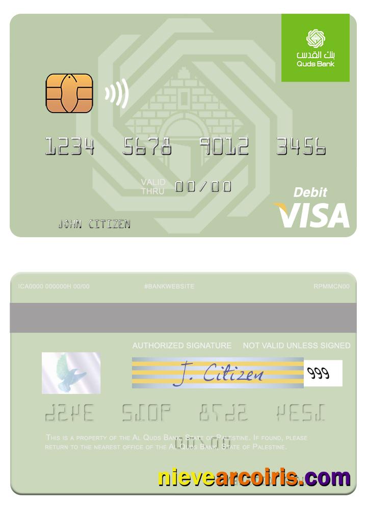 Palestine Al Quds Bank  visa debit card
